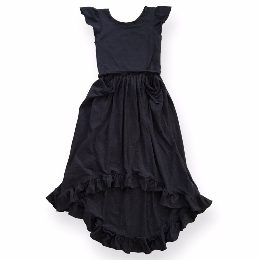 Placard Originals Lola Soft Knit Hi-Lo Dress in Denim